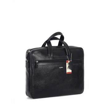Aka Evrak Çantası 253-60 Floter Parlak Siyah Deri