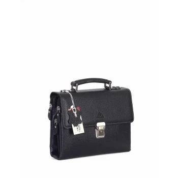 Aka Portföy Çantası 350-2 Floter Siyah Deri