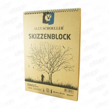 Alex Schoeller Bloknot 25x35 Cm Kraft Spralli 30lu Alx-888 Alx-1168