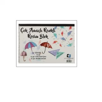 Alex Schoeller Resim Defteri 35x50 Spiralli Renkli Çok Amaçlı 120 Gr 25 Ypr Alx-0299 120.35