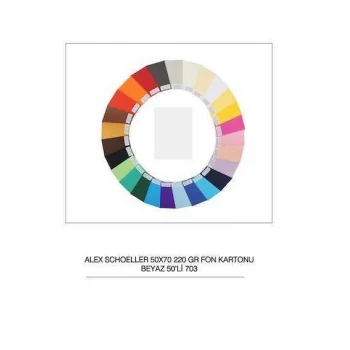 Alex Schoeller Fon Kartonu 50x70 Cm Art 220 Gr 50li Beyaz Alx-703 112.703