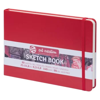 Alex Schoeller Sketch Book 21x14.8 Cm 140 Gr Yatay Kırmızı Alx-9291