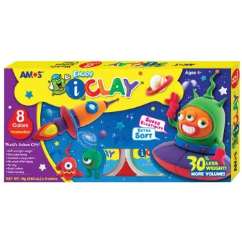 Amos Proje Hamuru-ı Clay 18gr*8 Ic8p