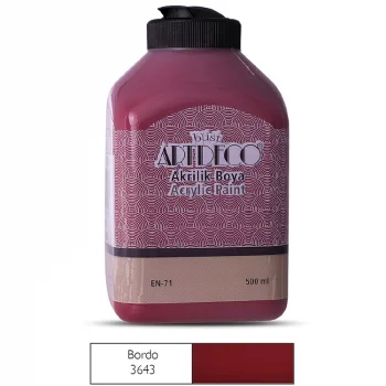 Artdeco Akrilik Boya 500 Ml Bordo Lv-y-070l-3643