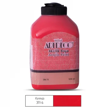 Artdeco Akrilik Boya 500 Ml Kırmızı Y-070l-3016