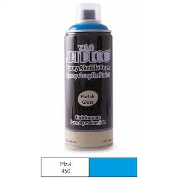 Artdeco Akrilik Sprey Boya 400 Ml Mavi Y-400-450