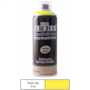 Artdeco Akrilik Sprey Boya 400 Ml Neon Sarı Lv-y-400-910