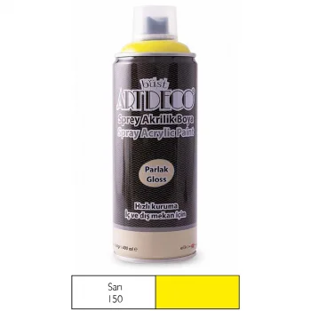 Artdeco Akrilik Sprey Boya 400 Ml Sarı Y-400-150