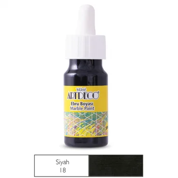 Artdeco Ebru Boyası 30 Ml Siyah Y-016b-18