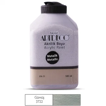 Artdeco Metalik Akrilik Boya 500 Ml Gümüş 071l-3722