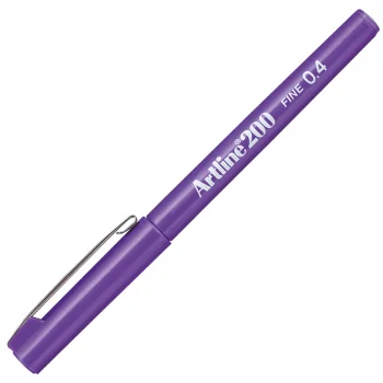 Artline 200n Fine Keçe Uçlu Yazı Kalemi Uç:0,4mm Mor Lv-a-ek-200n Purple