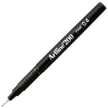 Artline 200n Fine Keçe Uçlu Yazı Kalemi Uç:0,4mm Siyah Lv-a-ek-200n Black