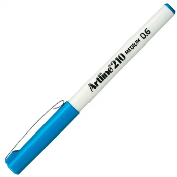 Artline 210n Keçe Uçlu Yazı Kalemi 0.6 Mm Gök Mavisi Lv-a-ek-210n