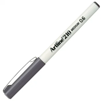 Artline 210n Keçe Uçlu Yazı Kalemi 0.6 Mm Gri Lv-a-ek-210n