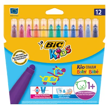 Bic Kid Couleur Baby Bebe Keçeli Boya Kalemi 12 Li 902080  Zdm