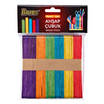 Brons Br-903 Ahşap Çubuk Geniş Renkli