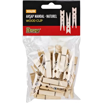Brons Br-906 Ahşap Mandal Naturel Küçük