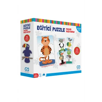 Ca Games 5028 Eğitici Puzzle - Neşeli Hayvanlar