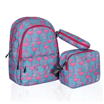 Cambridge Polo Club Flamingo Sırt Çantası + Beslenmeli+ Kalem Çantalı Plcan2079.318