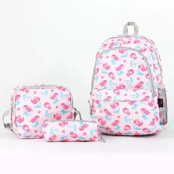 Cambridge Polo Club Pembe Deniz Kızı Sırt Çantası + Beslenmeli+ Kalem Çantalı Plcan2079.343