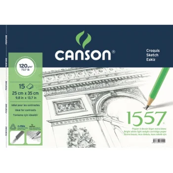 Canson 25*35 Spiralli Resim Ve Çizim Blok Defter 120 Gr. 15 Yp. Fcns120152535