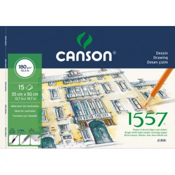 Canson 35*50 Spiralli Resim Defteri 180 Gr 15 Yaprak Fcns18015350