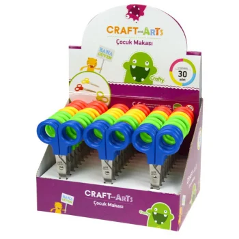 Carft And Arts Plastik Çocuk Makası 30lu U-1029