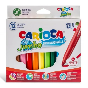 Carioca Jumbo Süper Yıkanabilir Keçeli Kalem 12li 40569