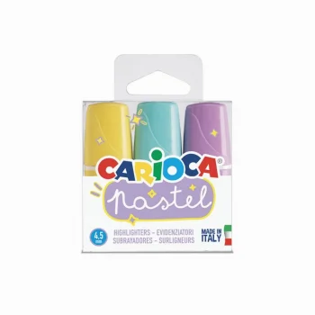 Carioca Pastel Renk Mini Fosforlu İşaretleme Kalemi 3lü 43168