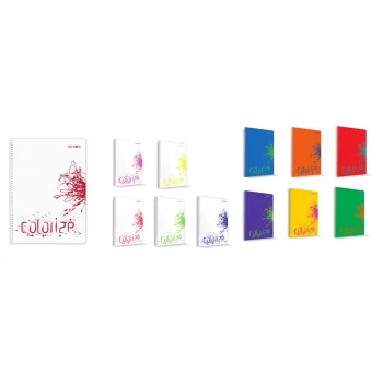 Çınar Colorize A4 Spiralli Pp Kapak Defter 72 Yaprak Çizgili 71307