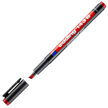 Edding Asetat Kalem 143 B Kesik Uç Kırmızı Ed14302