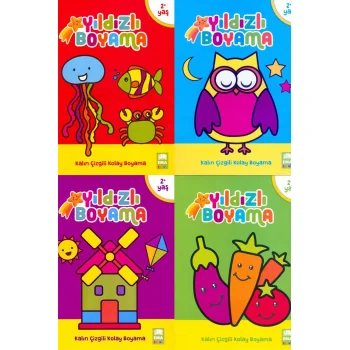 Ema Kitap Yıldızlı Boya Kitabı 1-4