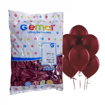 Erbay Gemar Gm110 Metalik Balon İthal 100 Lü_rose Gold-71