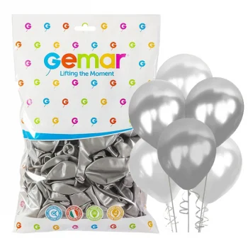 Erbay Gemar Gm110 Metalik Balon İthal 100lü_ Gümüş-38