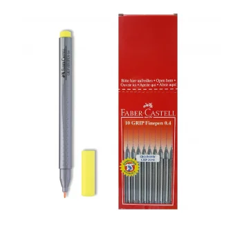 Faber Castell Finepen Kalem Grip 0.4 Mm Sarı 5020151607000
