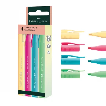 Faber Castell Fosforlu Kalem 38 Pastel 4x 2022 5030158216000