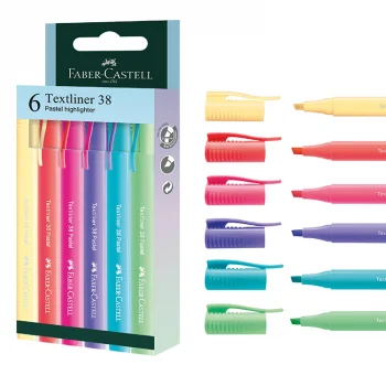 Faber Castell Fosforlu Kalem 38 Pastel 6x 2022 5030158218000