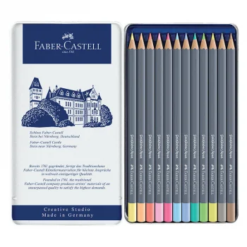 Faber Castell Goldfaber Aqua 12li Pastel Boya Metal Kutu 5188114622000