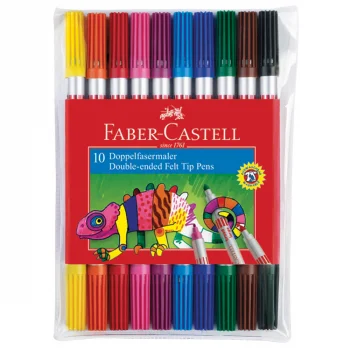 Faber Castell Keçeli Kalem Çift Uçlu 10lu Paket 5068151110000