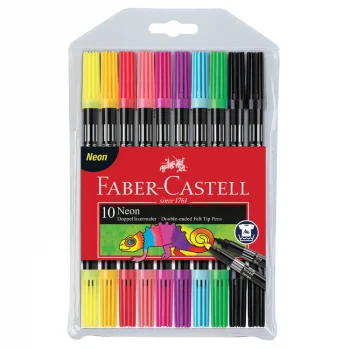 Faber Castell Keçeli Kalem Neon Çift Taraflı 10lu 5062151109000