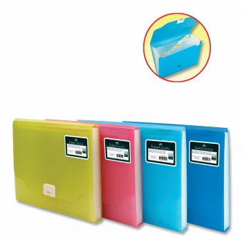 Faber Castell Körüklü Dosya Neon Renkler Kırmızı 5075392100 Kmpy