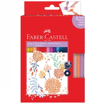 Faber Castell Kuru Boya Kalemi 15+3 Pastel R  5171000005000 Fckm