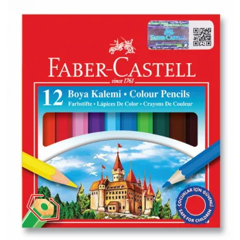 Faber Castell Kuru Boya Kalemi Redline 12li Yarım Boy 5171116412