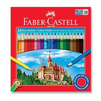 Faber Castell Kuru Boya Kalemi Redline Karton Kapak Kutu 24lü 5171116324000