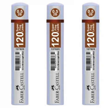 Faber Castell Min Uç Grip 0.5 Mm 2b 60 Mm 120li Açık Mavi Tüp 5090127623000