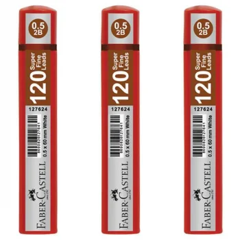 Faber Castell Min Uç Grip 0.5 Mm 2b 60 Mm 120li Kırmızı Tüp 5090127620000