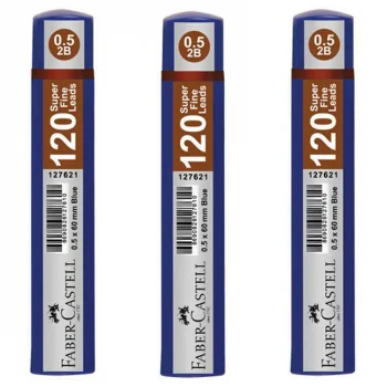 Faber Castell Min Uç Grip 0.5 Mm 2b 60 Mm 120li Mavi Tüp 5090127621