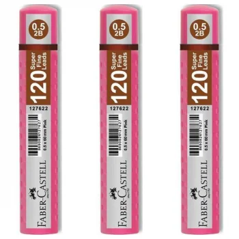 Faber Castell Min Uç Grip 0.5 Mm 2b 60 Mm 120li Pembe Tüp5090127622