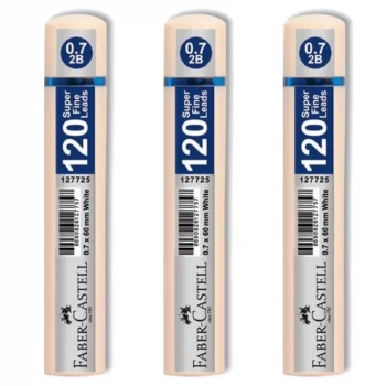 Faber Castell Min Uç Grip 0.7 Mm 2b 60 Mm 120li Beyaz Tüp 5090127725