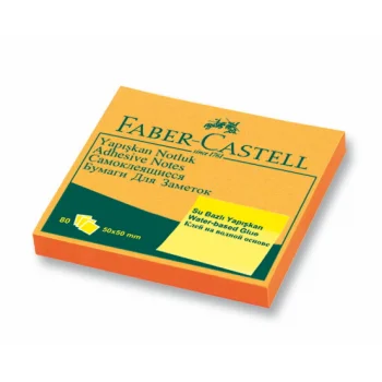 Faber Castell Not Kağıdı 50*50 Yapışkanlı Fosforlu Turuncu 565843